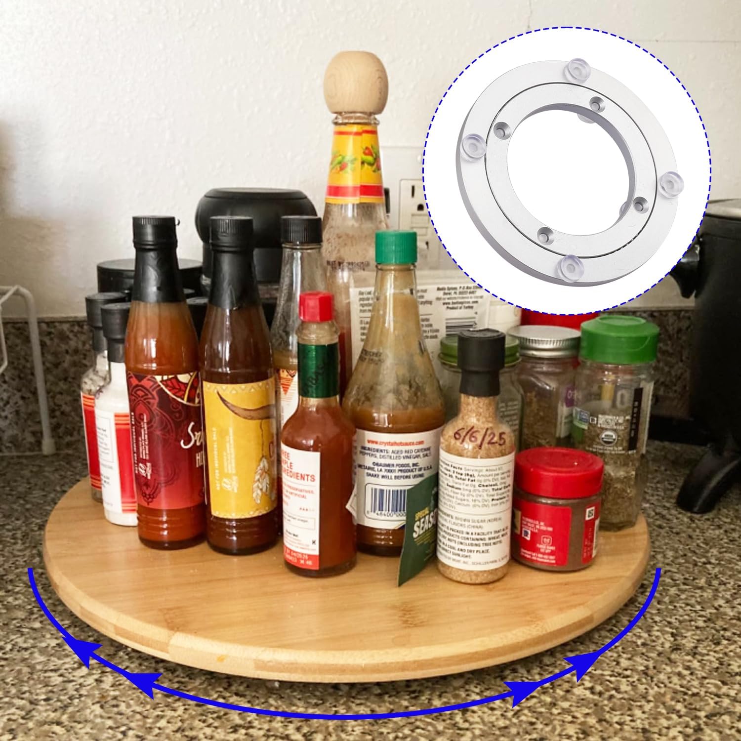 3 Pack 4 Inch Aluminium Alloy Turntables Bearing, Heavy Duty Swivel Turntable Lazy Susan for Round Dining Table, 4" Smooth Swivel Turntable for Lazy Susan Dining Table