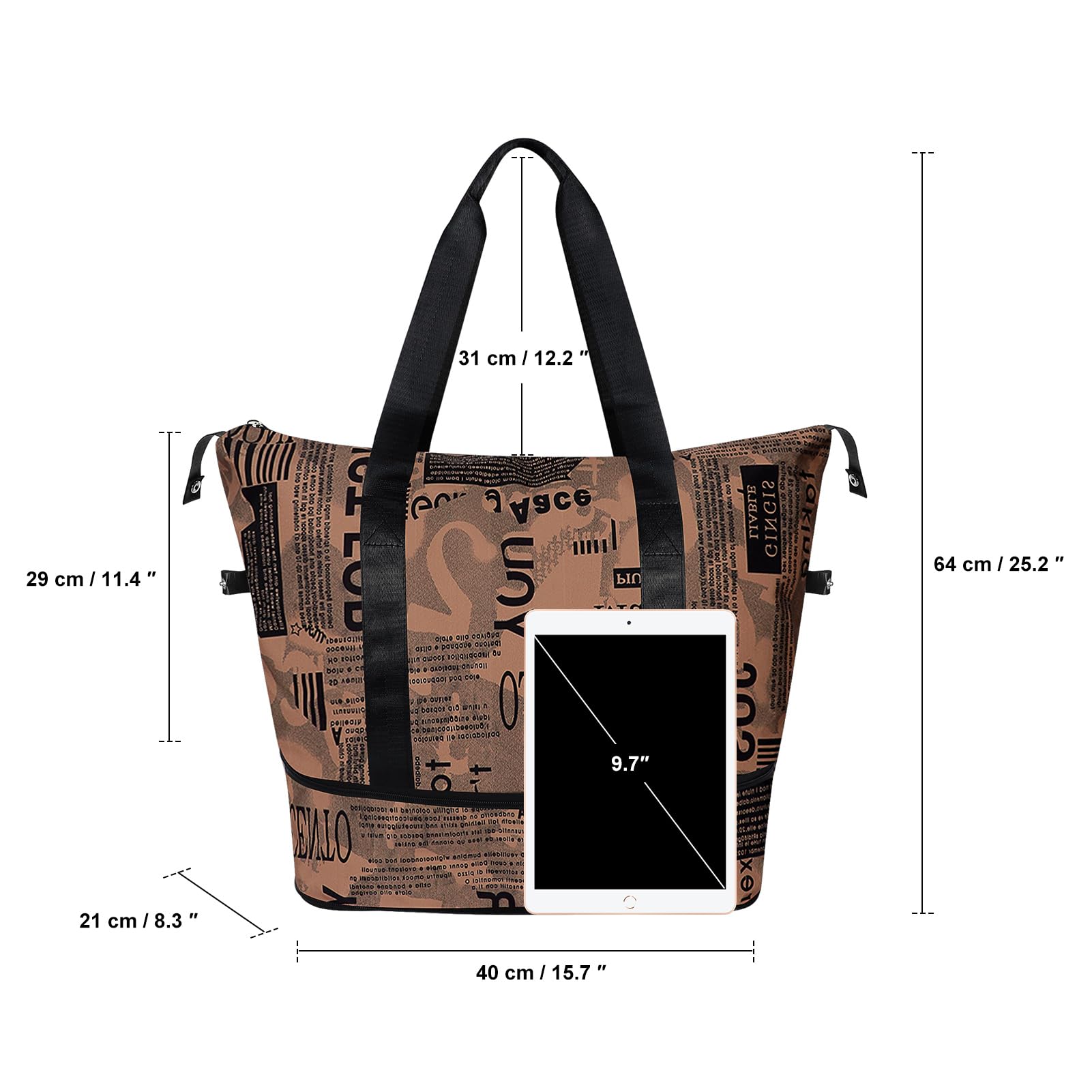 HUA ANGEL Donna Borsa da Viaggio Leggero Sportiva Borsa da Palestra Impermeabile Tote da Palestra con Tasca di Separazione Bagnato e Secco per Viaggi Yoga Palestra Allenamento Nuoto