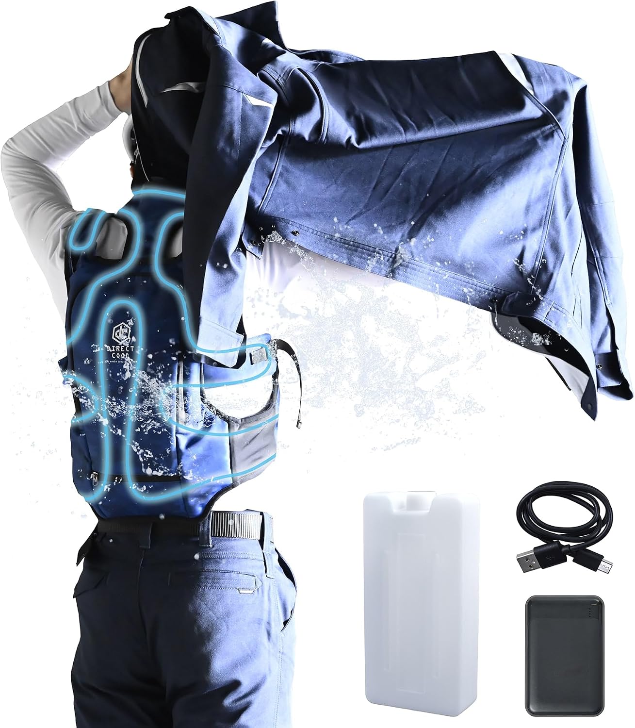 Amazon.co.jp: [山善] 水冷服 【2026年モデル】 5000mAhバッテリー付き