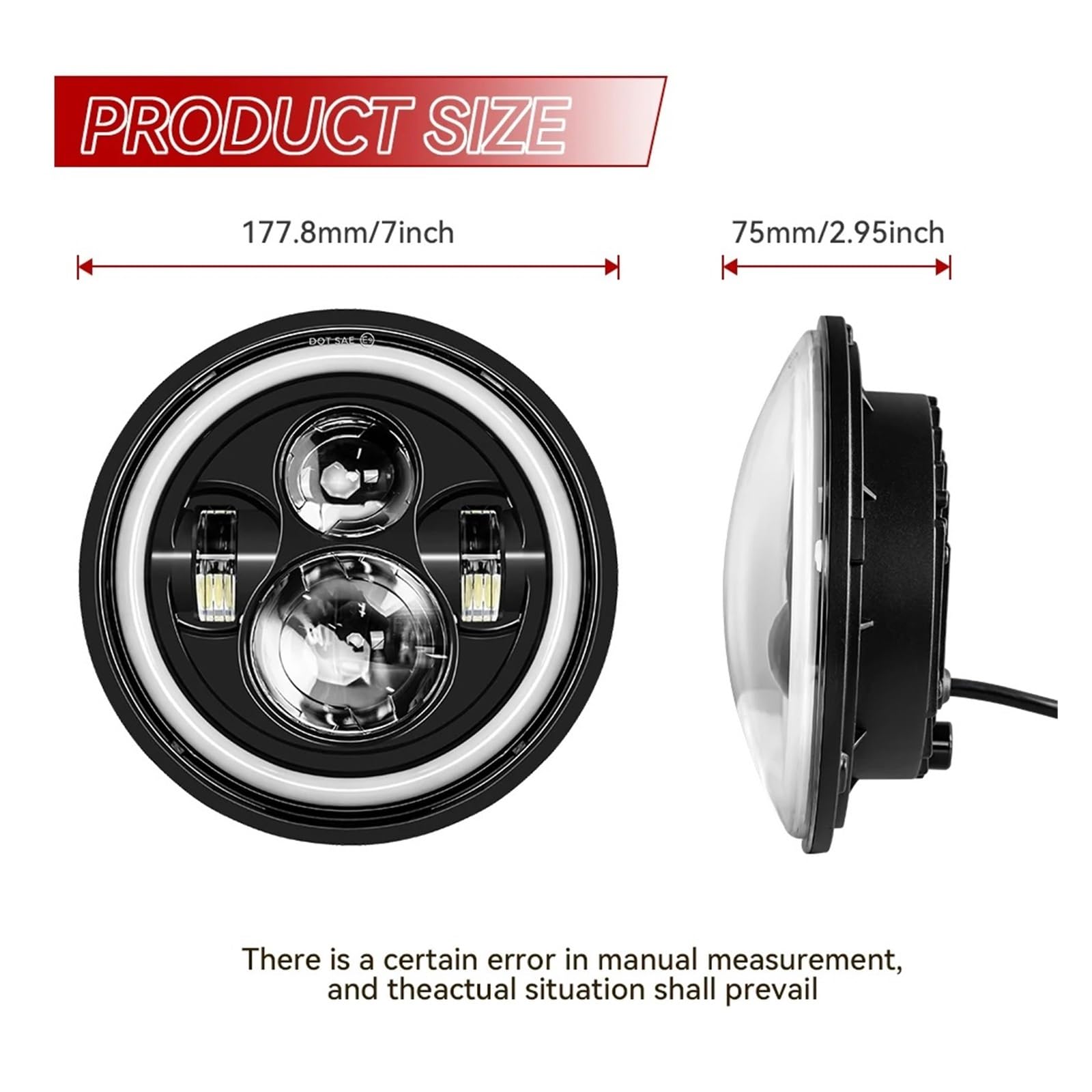 Fari Per Motociclette Faro LED Da 7 Pollici Fendinebbia 45 Parti Dell'anello Di Montaggio Con Staffa Per Touring Per Electra Per Glide Per Road Per King(7inch and 4.5inch B)