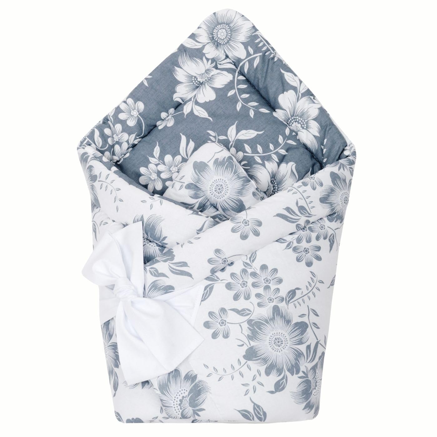 Bellochi 2 in 1 Baby Sleeping Bag and Swaddle Blanket - 100% Cotton Baby Swaddle Wrap - OEKO-TEX Certificate - All Year Round for Stroller Cot and Car Seat - 75x75 cm - Magnolia