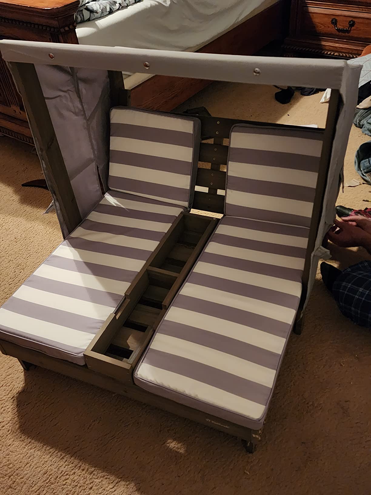 26/mo Finance KidKraft Outdoor Table & Bench Set with Cushions and