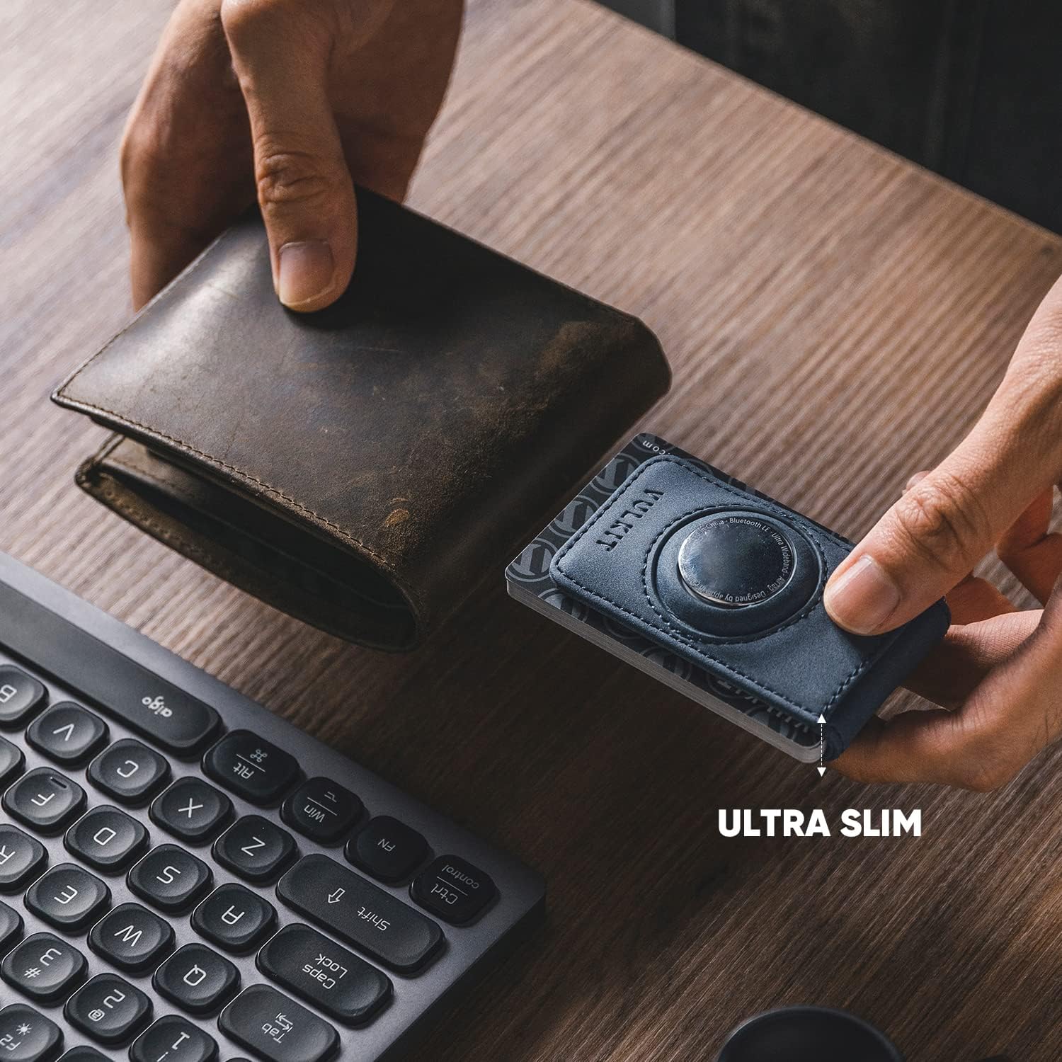 VULKIT Men's Magnetic Money Clip with Airtag Holder - Airtag NOT Included- Holds Up to 15 Cash or 8 Cards - Image 4