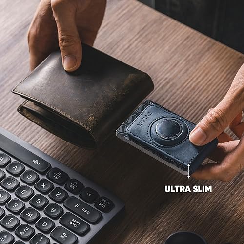 Miniatura 4 de VULKIT Clip magnético para dinero para hombre con soporte Airtag - Airtag no incluido - Capacidad para hasta 15 efectivo u 8 tarjetas