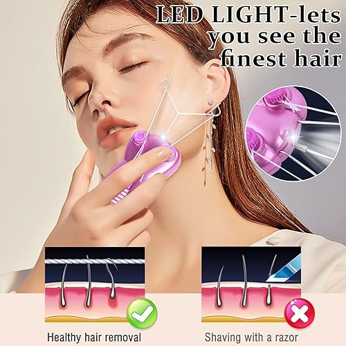 Miniatura 5 de EC VISION - Depilador eléctrico para mujer depiladora facial de algodón para mujer color rosa