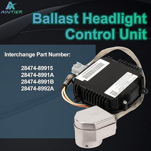 Miniatura 2 de AINTIER Balasto de faros delanteros de xenón con encendedor, sustituye a 28474-8991B, 28474-8992A, módulo de ensamblaje de unidad de control, se