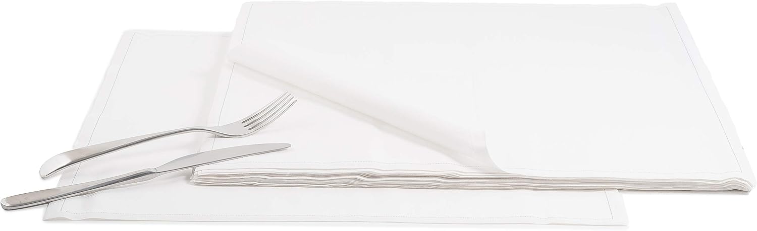 Five Star Napkins 100% Cotton Dinner Napkins, Dinner Napkin, Disposable Napkin, Everyday, Events, Receptions, Party Napkin, Catering, Weddings, Cotton Napkins, Bulk, 25 Pack, White