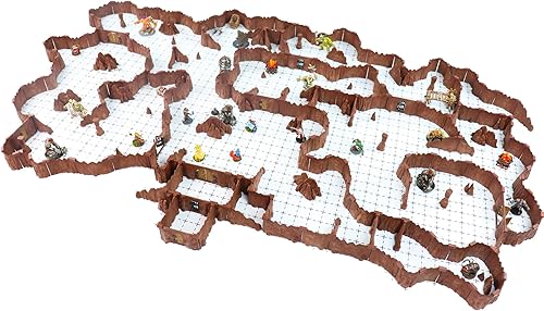 Dirt Cheap Dungeons Juego modular asequible de terreno TTRPG Moldeado por inyección para una durabilidad superior, fácil almacenamiento y material