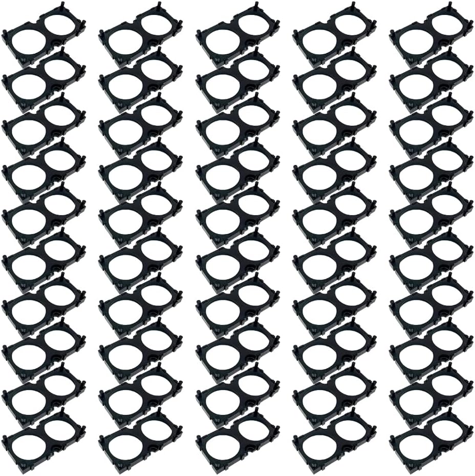 XBERSTAR 50pcs 38120 Lithium Battery Cell Holder, Plastic Li-ion Battery Pack Bracket
