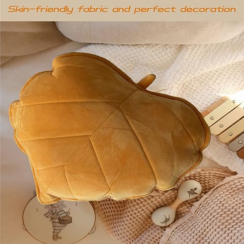 Miniatura 9 de Almohada de decoración de hojas 3D, almohada con forma de cojín suave para el suelo, cojín de suelo con plantas verdes, almohadas de sofá,