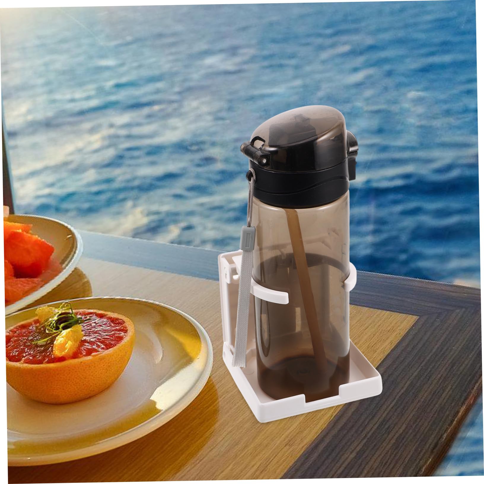 SUPVOX Portabicchieri Design Versatile e Resistente Pieghevole Bianca in Plastica Supporto Stabile per Auto e Imbarcazioni per Bevande in Barca e Veicoli