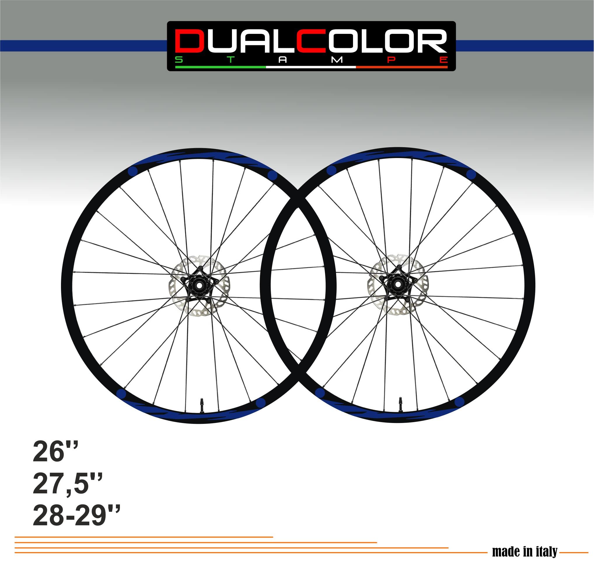 Adesivi Per Cerchi Bici MTB - DualColorStampe Per Ruote 26-29 Pollici, Arancione Fluido - Foto 9