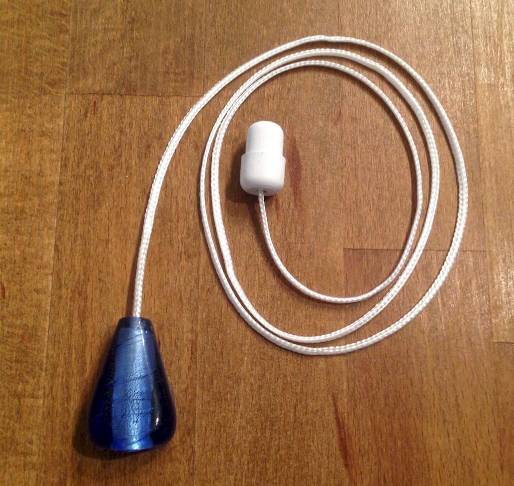 Decozo Glass Bathroom Light Cord Pull Complete with Cord & 2 Part