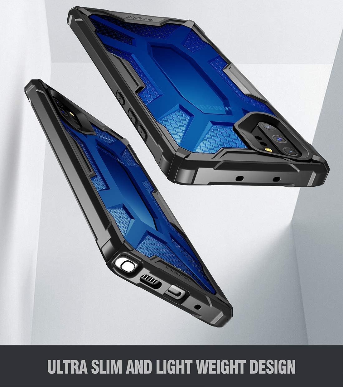 Galaxy Note 10 Plus Case, Poetic Premium Hybrid Protective Clear Bumper Cover, Rugged Lightweight, Military Grade Drop Tested, Affinity, for Samsung Galaxy Note 10+ Plus 5G, Cobalt Blue