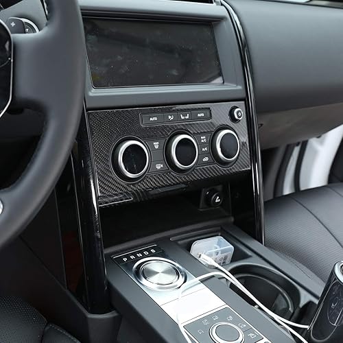 Miniatura 5 de YIWANG - Cubierta para panel de ventilación de coche de fibra de carbono 100% auténtica, para Land Rover Discovery 5 LR5 L462 2017-2020, accesorios