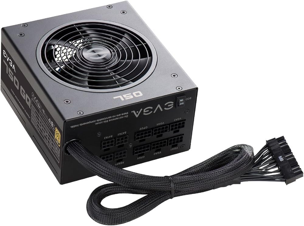 EVGA 750 GQ, 80+ Gold Certified 750W Semi Modular Power Supply with EVGA ECO Mode thumbnail 4