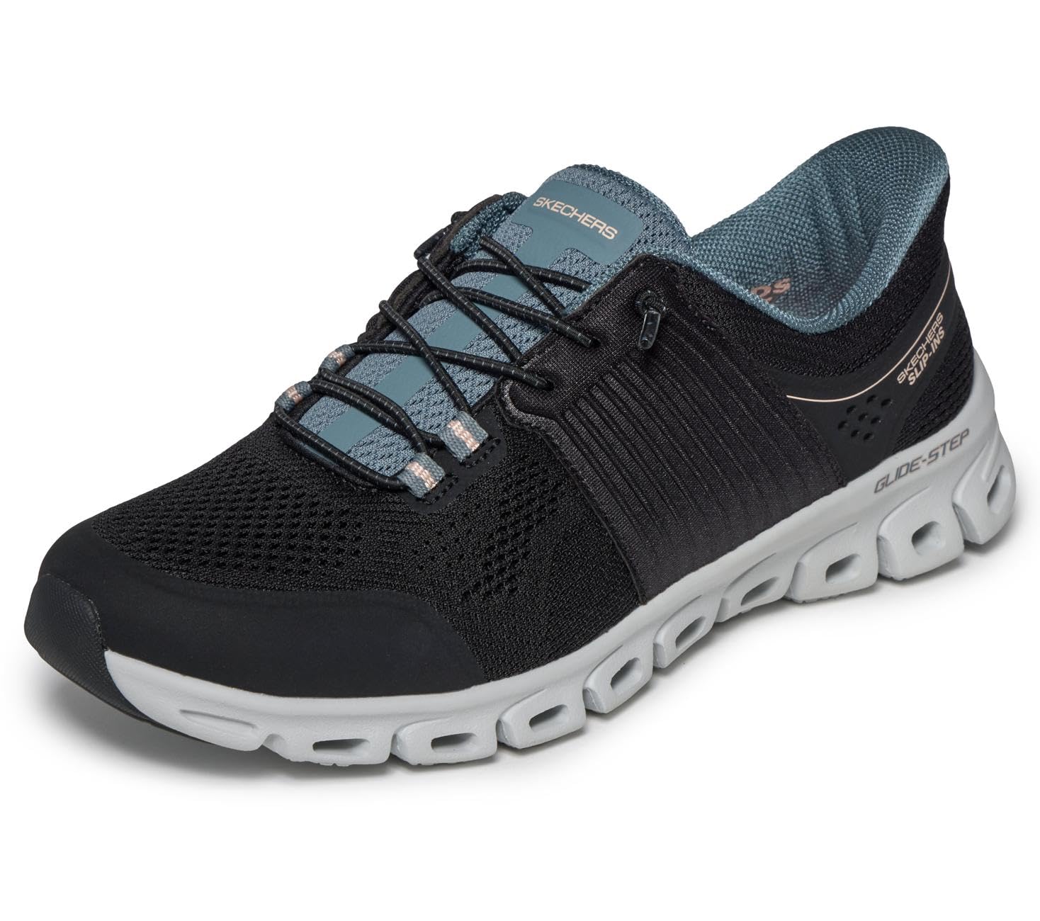 Skechers Damen Glide-Step Stargaze Slip-InTurnschuhe, Black Mesh, 37 EU – Ansicht 3
