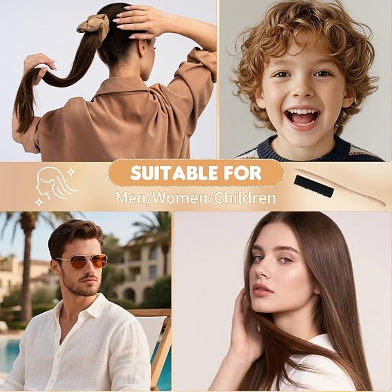 2Pcs Mini Slick Back Hair Brush for Women Men Kid, 6.3 Inch Natural Boar Bristle Hair Brush for Slick Back, Polish & Smooth Men Women Thin to Medium Hair, Beard, Ponytails, Buns