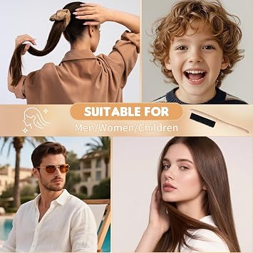 2Pcs Mini Slick Back Hair Brush for Women Men Kid, 6.3 Inch Natural Boar Bristle Hair Brush for Slick Back, Polish & Smooth Men Women Thin to Medium Hair, Beard, Ponytails, Buns