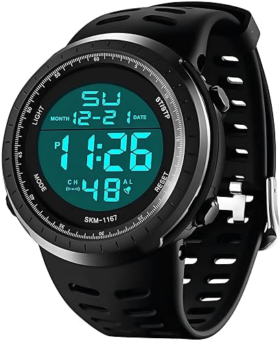 LYMFHCH Men's Digital Watch, Sports Waterproof Military Watches for Men