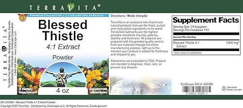 Miniatura 3 de Blessed Thistle 41 Extracto en polvo (4 oz, ZIN 522980) - 2 unidades