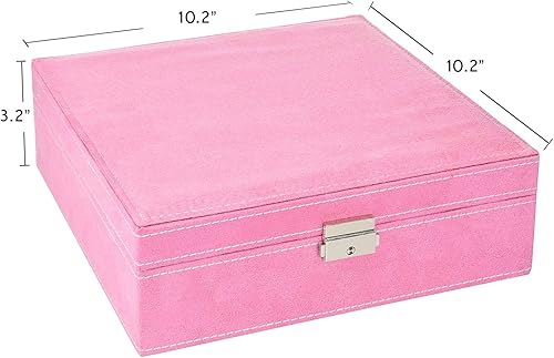 Miniatura 4 de Joyero organizador de dos capas de fibra con visualización del interior y cerradura, de KLOUD City