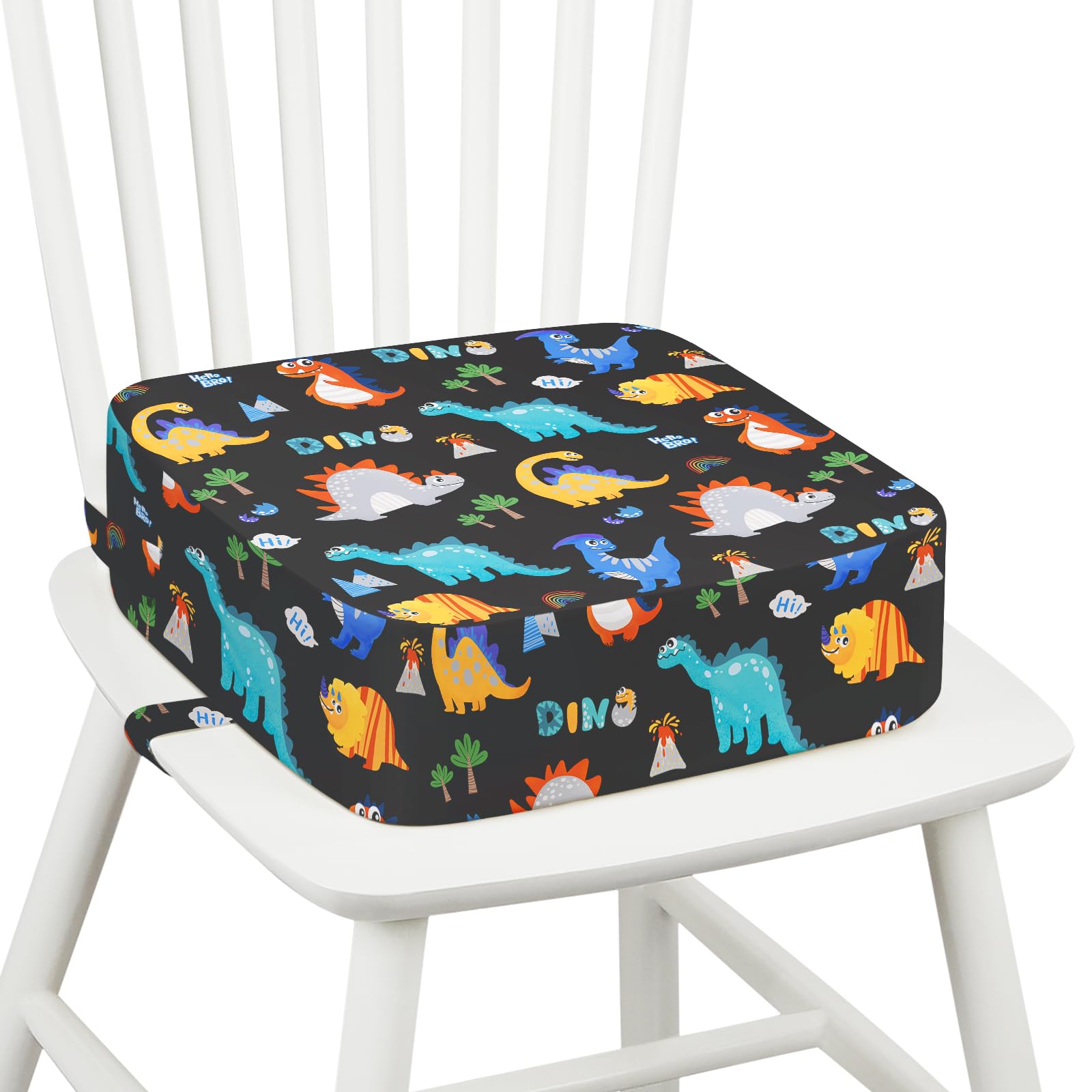 omedecal Sitzerhöhung Stuhl Kind Sitzkissen Kinder Kindersitzerhöhung 32 x 32 x 10 cm - Dinosaurier