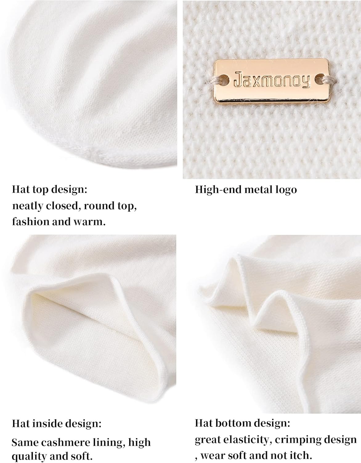 jaxmonoy Slouchy Knit Beanie Hat for Women Winter Soft Warm Ladies Laightweight Slouch Knitted Skull Beanies Cap - Image 3