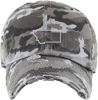 Montana Map Outline Dad Vintage Baseball Cap Embroidered Cotton Adjustable Distressed Dad Hat