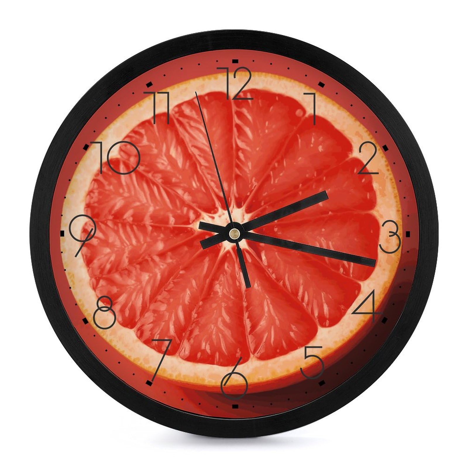 Horloge murale numérique pamplemousse rose géante à piles pour salon