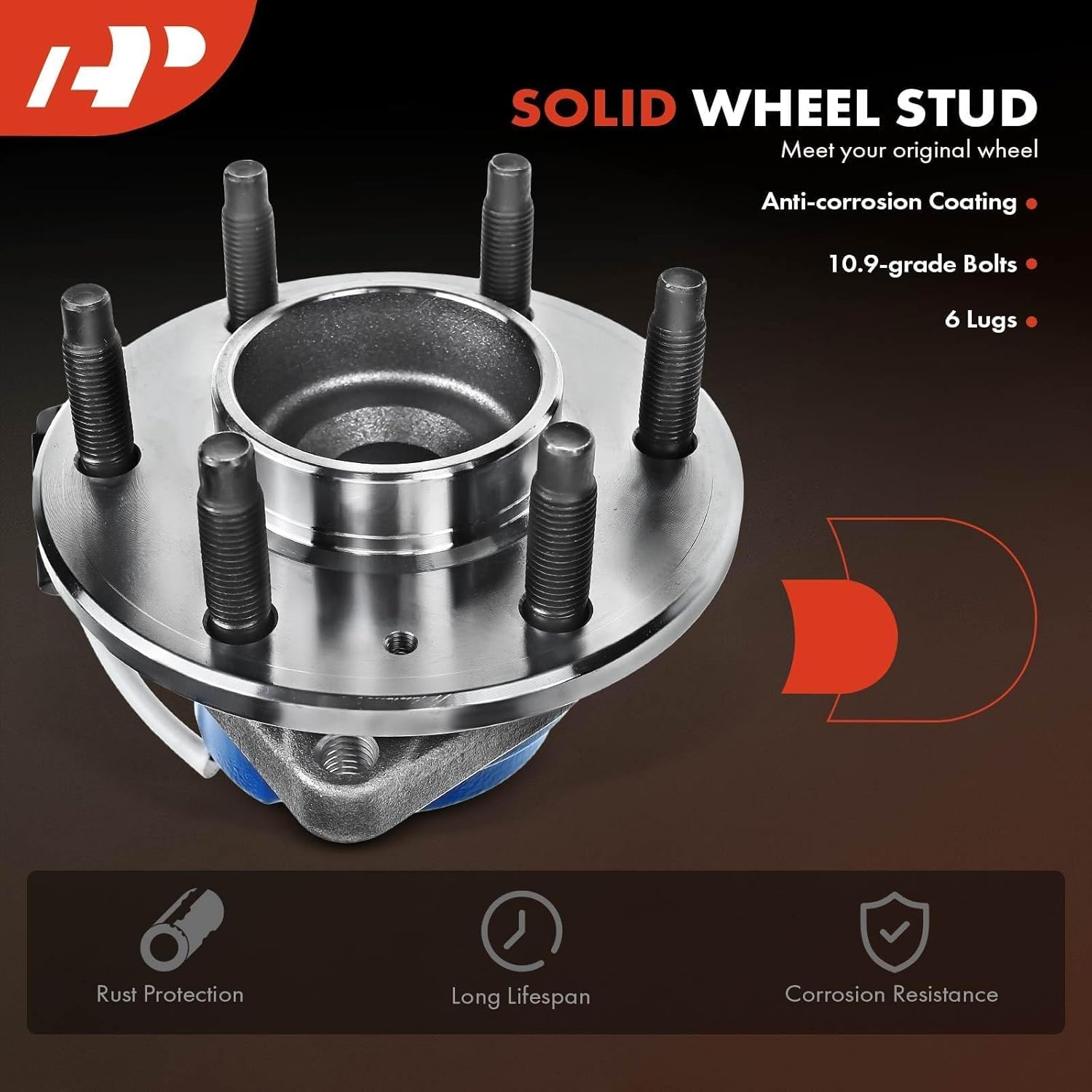 A-Premium Wheel Bearing and Hub Assembly Compatible with Chevrolet Uplander & Pontiac Montana & Buick Terraza & Cadillac CTS SRX STS, FWD RWD Only, with 6-Lug