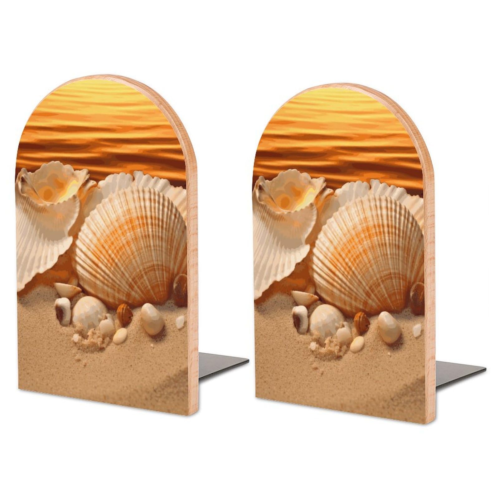 Serre-livres souvenir de vacances en bois et métal pour garder l'esprit de la mer chez soi