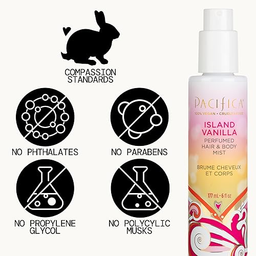 Vista 189 de Pacifica - Atomizador de fragancia corporal y perfume para el cabello Blue Moon con lavanda y grosella, sin alcohol, vegano y no testado