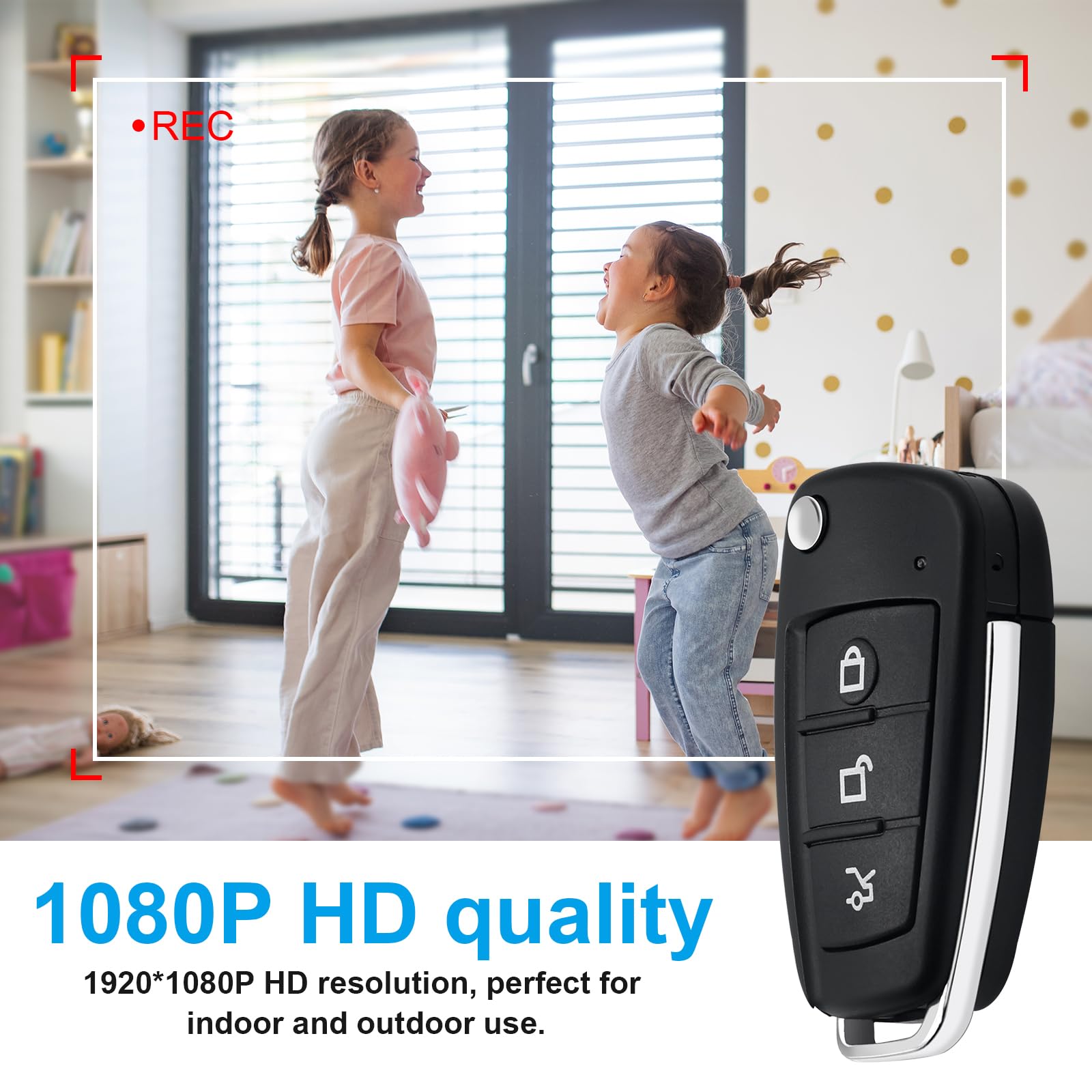 Mini BodyCam, 1080P HD Tragbare Kleine Kamera, MiniBody Kamera mit Nachtsicht/Bewegungsmelder Eingebautem Akku für Meetings/Outdoor-Aktivitäten