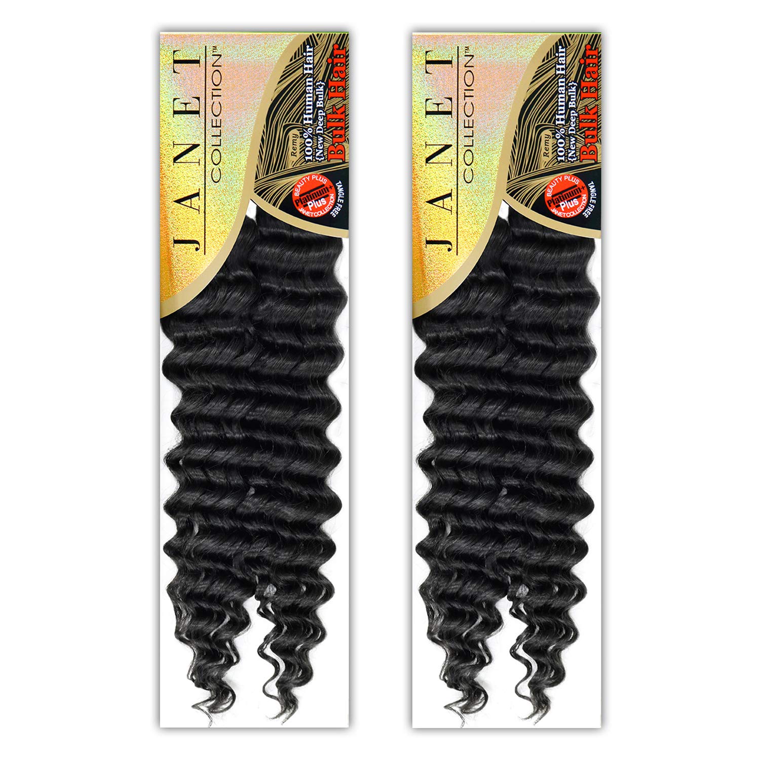 2-PACK DEALS! Janet Collection Human Hair Braid New Deep Bulk (18", 4)