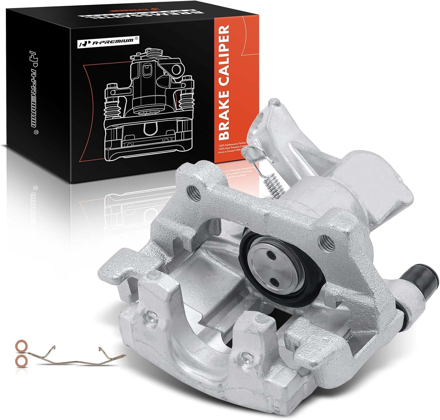A-Premium Disc Brake Caliper Assembly with Bracket Compatible with Saab 9-3 2003 2004 2005 - Rear Right Passenger
