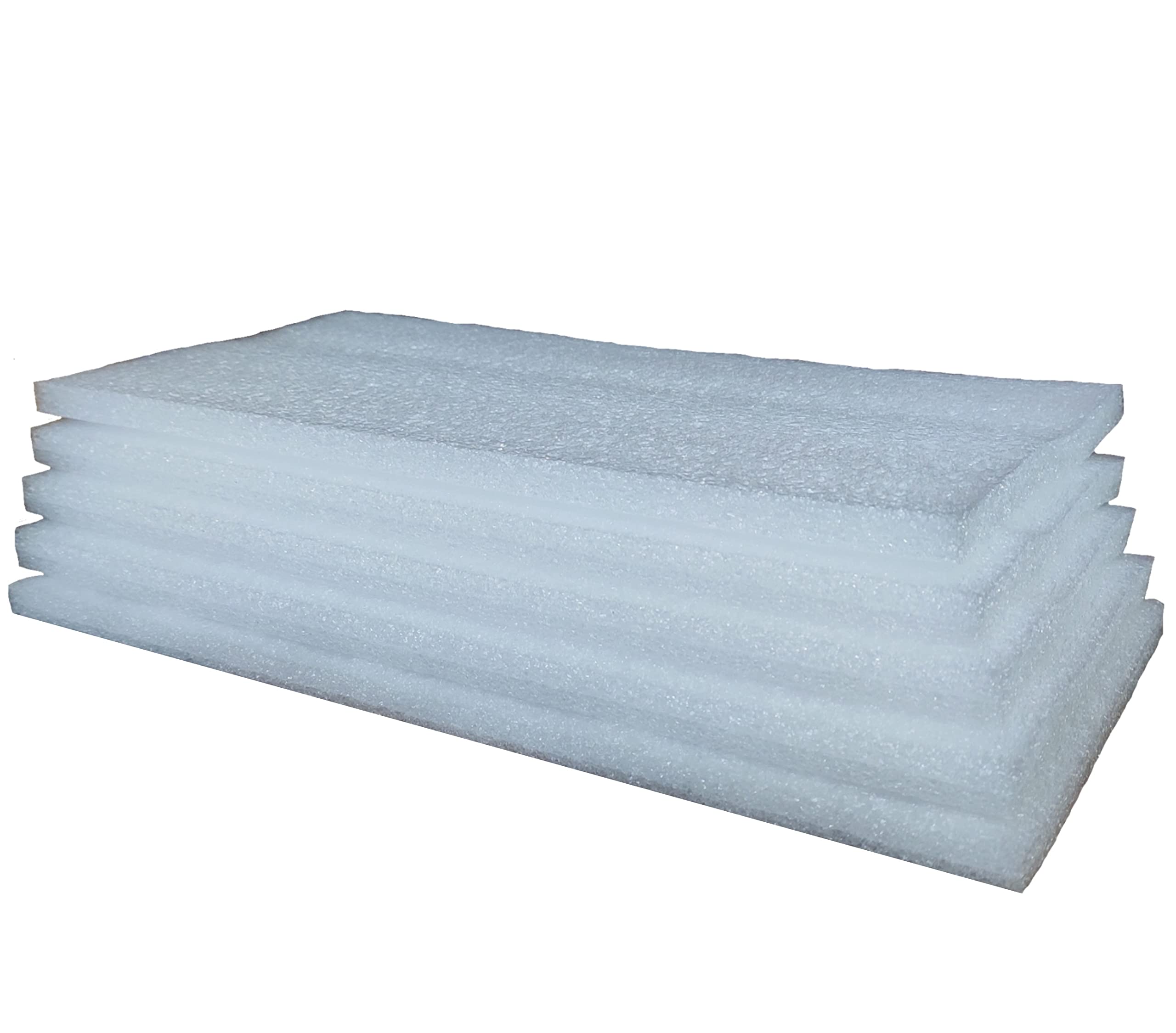 STYLELAB EPE Foam 15mm, LXW 12-Inches X 6-Inches, Packaging Material for Fragile Cushioning (Pack of 5 sheets) (WHITE)