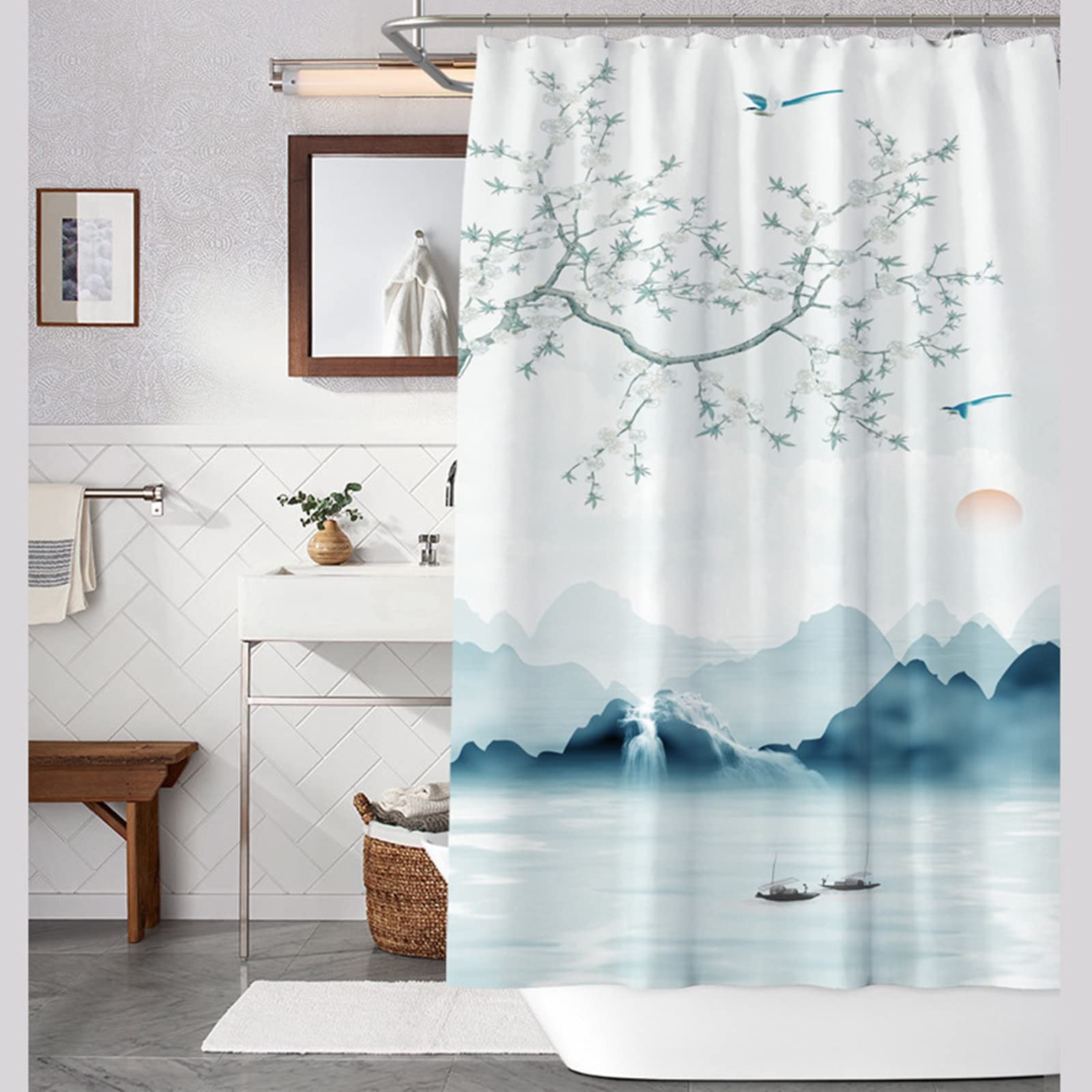 Rideau de douche anti moisissure KnSam 240x200cm pour éliminer l'humidité de la salle de bain