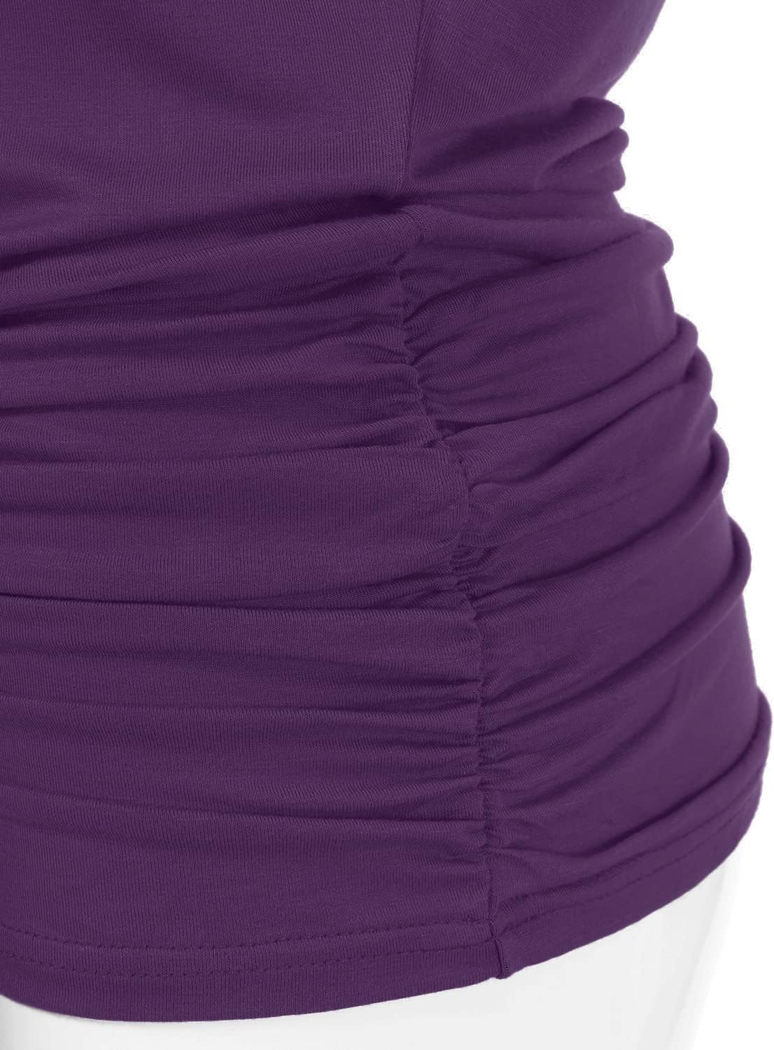 Women's Short Sleeve V-Neck Casual Dolman Top with Side Shirring (S-XXL) - Image 6