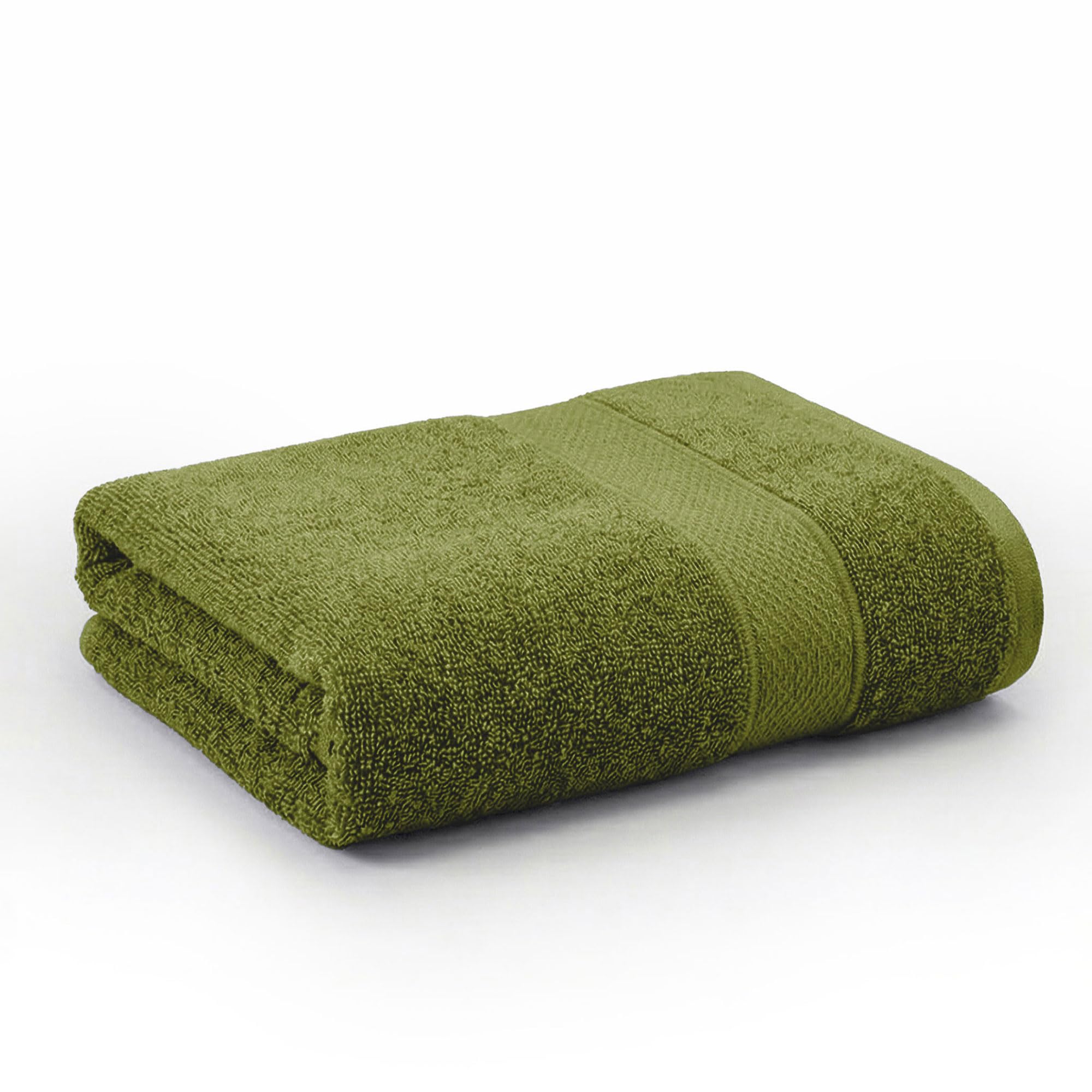 Trident 100% Cotton Towels for Bath | Towels for Bath Large Size | Trident Bath Towel - Soft & Absorbent | 450 GSM | 1 Piece Bath Towel for Men/Women | Urban Comfort | 70 cms x 140 cms - Olive