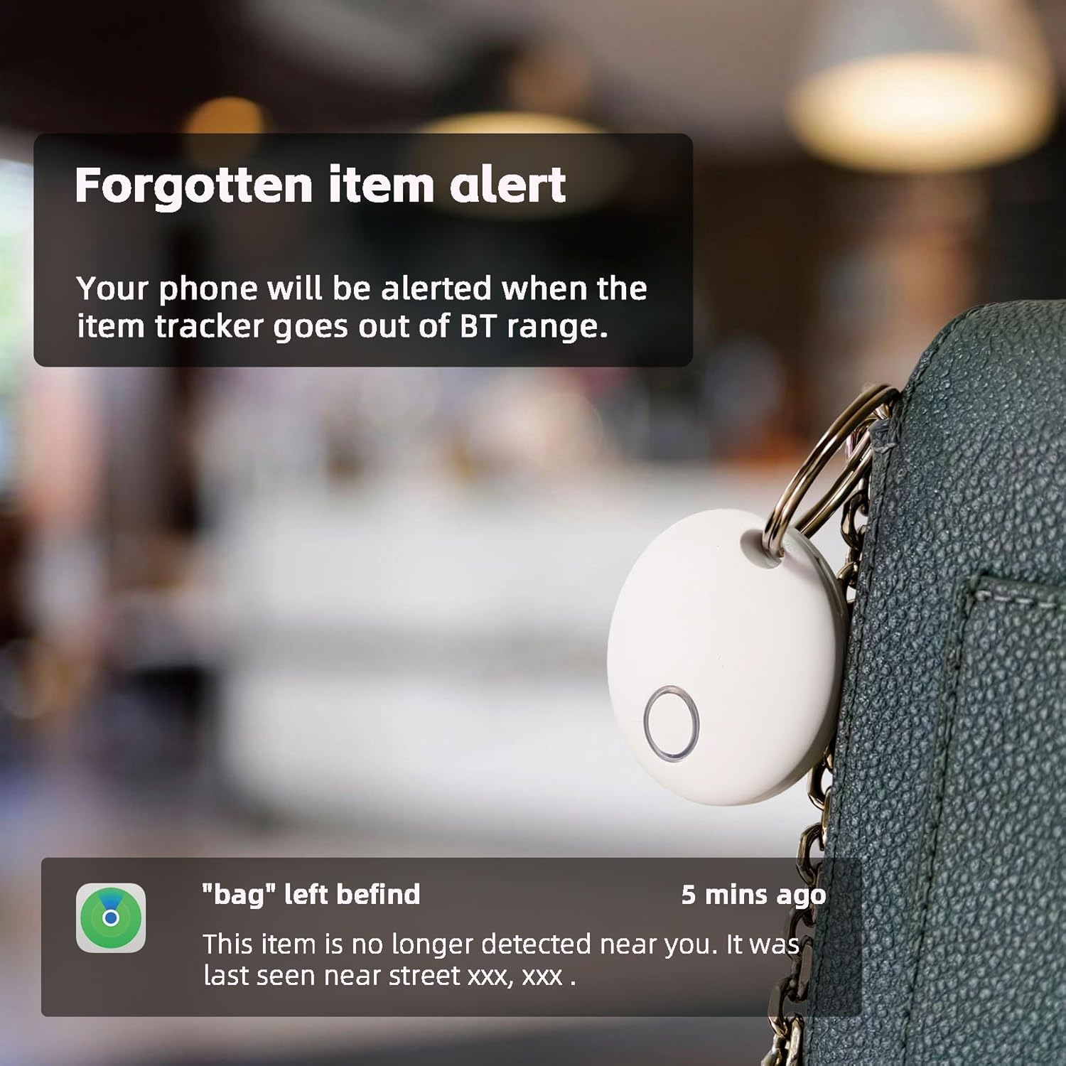 Forgotten item alert notification from Sniegauu Smart Tag
