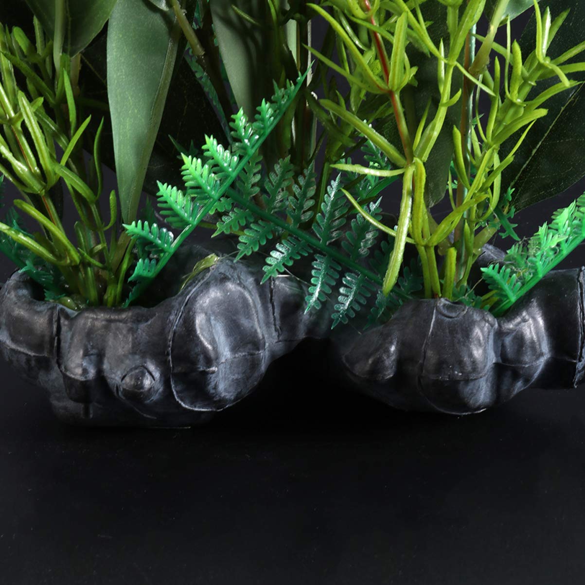 Happyyami 2stücke Künstliche Wasserpflanzen Für Aquarien wasserdichte Dekoration Mit Realistischer Kokospalme Für Fischbecken Und Terrarien Pflegeleicht Und Geruchlos Perfektes Heim Und