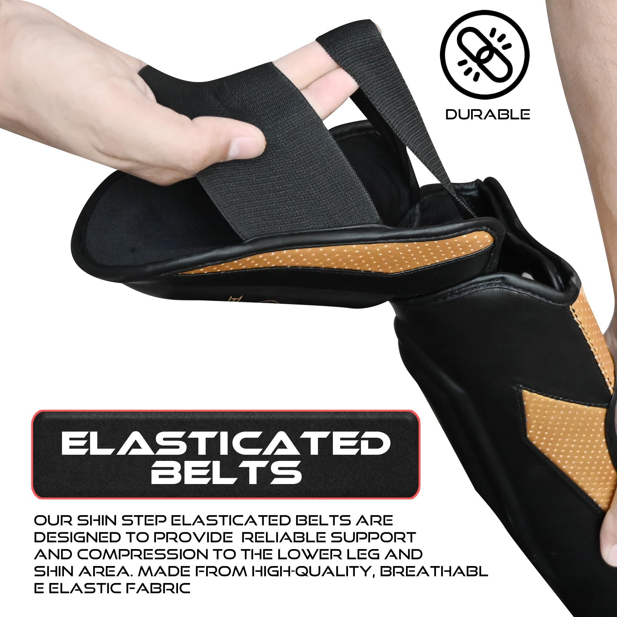 BEAST RAGE Parastinchi per Kickboxing Muay Thai,parastinchi per arti marziali MMA,paragambe con protezione del collo del piede,attrezzatura per allenamento sparring