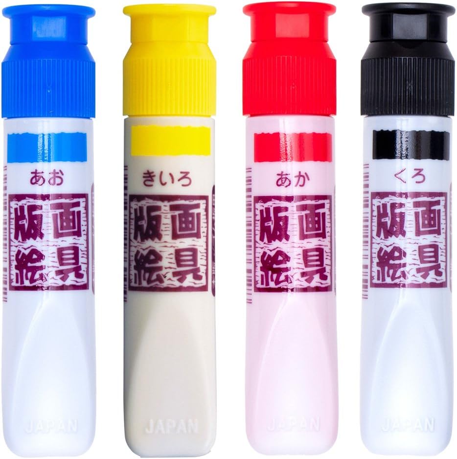 Sakura Crepas EWHW4 Water-Based Print Paint, 4 Colors