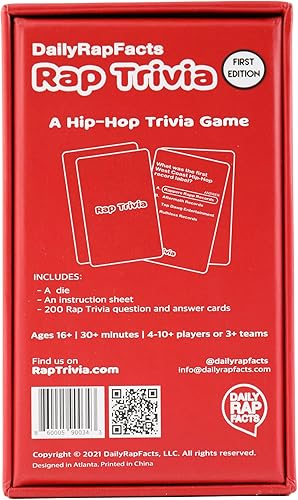 Miniatura 9 de DailyRapFacts Rap Trivia Un juego de trivia de hip-hop Un divertido juego de fiesta de rap y hip-hop para la noche de juegos familiares o grupales