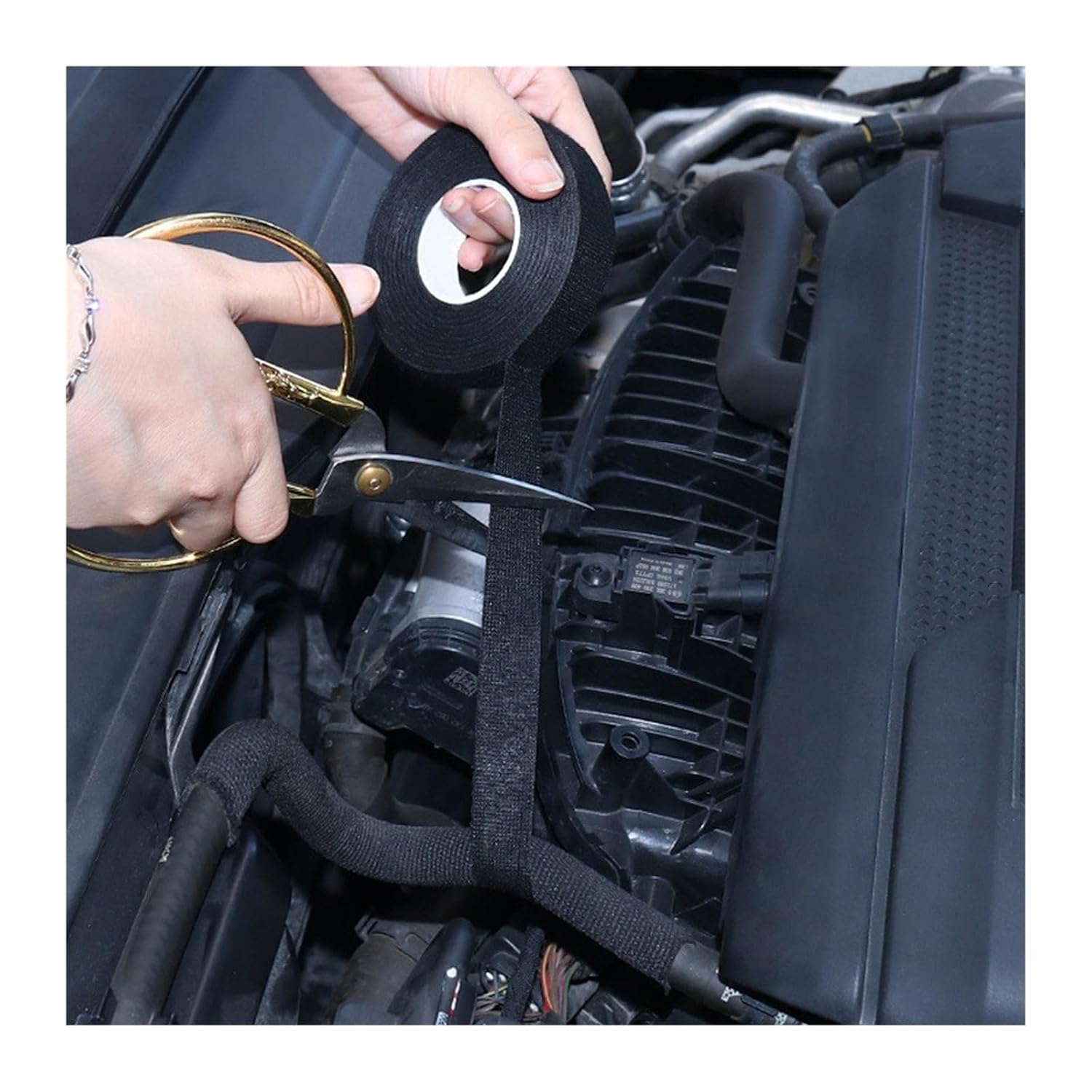 15M Heat-Resistant Adhesive Cloth Fabric Tape for Car Auto Cable