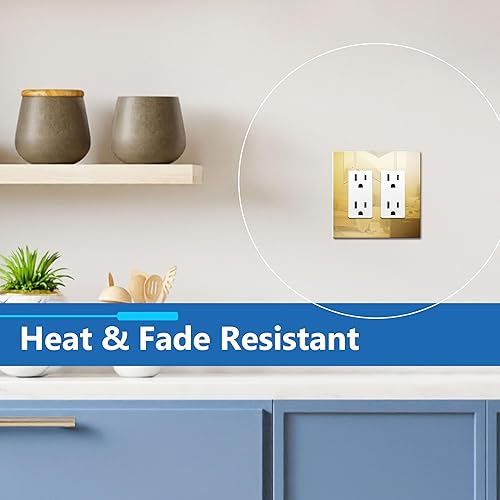 Miniatura 3 de LIDER Placa de pared metálica doble decorativa, resistente a la temperatura y a los impactos, acero inoxidable 201, cubierta sin tornillos,