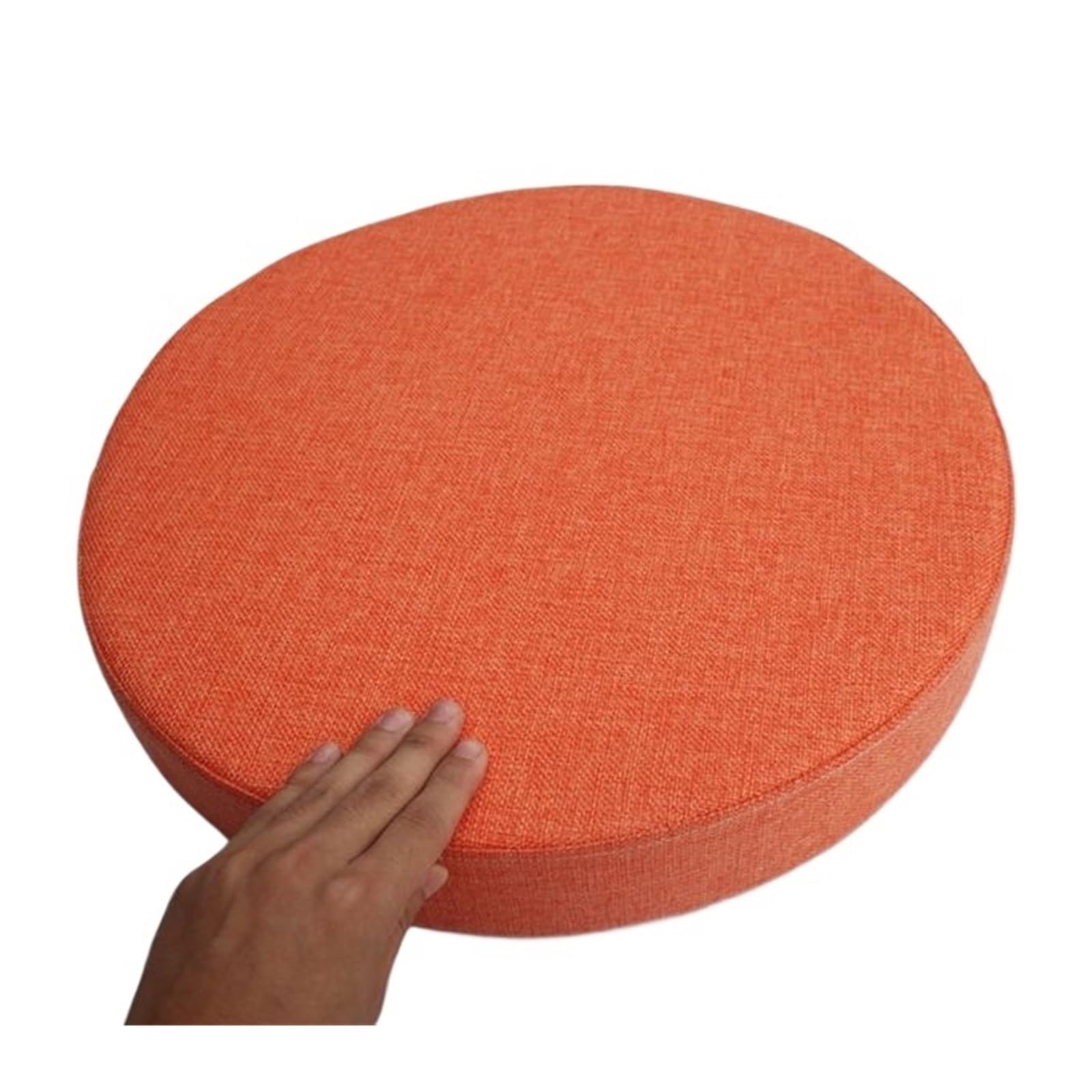 Cuscino rotondo in schiuma di lino, per seduta, divano, sedia, ufficio, veicoli e casa (rosso, 40 cm x 8 cm)