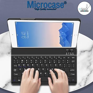 Microcase iPad Air 2 - iPad Pro 9.7 Bluetooth Klavyeli Standlı Kılıf - BKK1