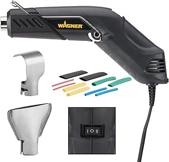 Wagner Spraytech 2410910 HT400 Electric Kit Heat Gun, Heat Gun for Electrical Wire Repair, Shrink Tubing, Shrink Wrapping, Electric Wiring, Auto Body Work, Dual Temperature 680 & 450 Degrees